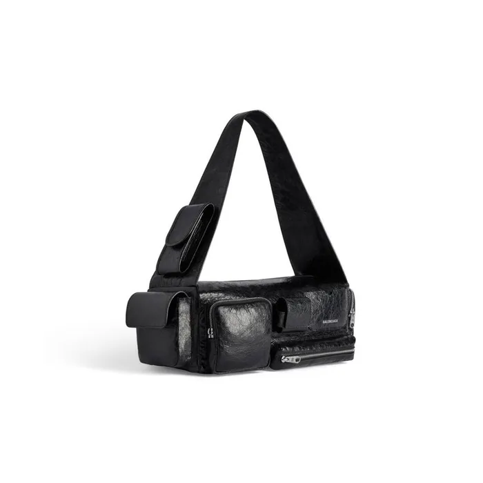 Men Crossbodies and Messengers Balenciaga Superbusy Small Sling Bag In Black