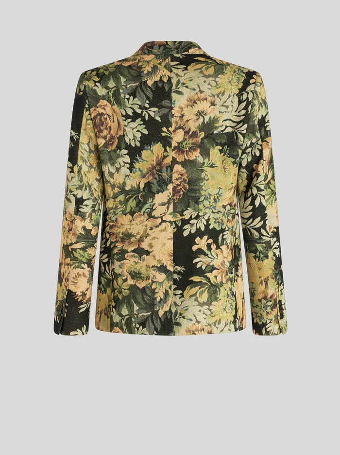 Men DoubleBreasted Jacquard Jacket Etro Jackets
