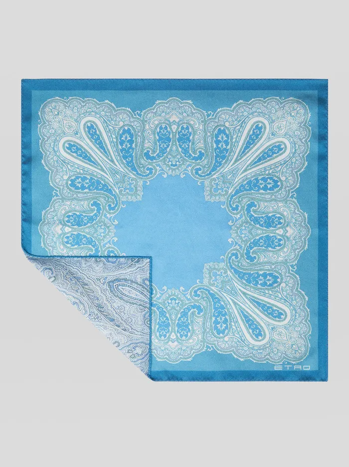 Men Double Print Pocket Square Etro Ties And Pocket Squares