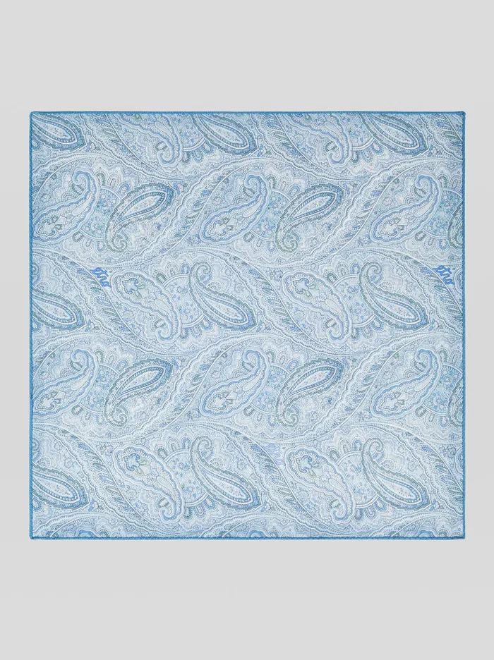 Men Double Print Pocket Square Etro Ties And Pocket Squares
