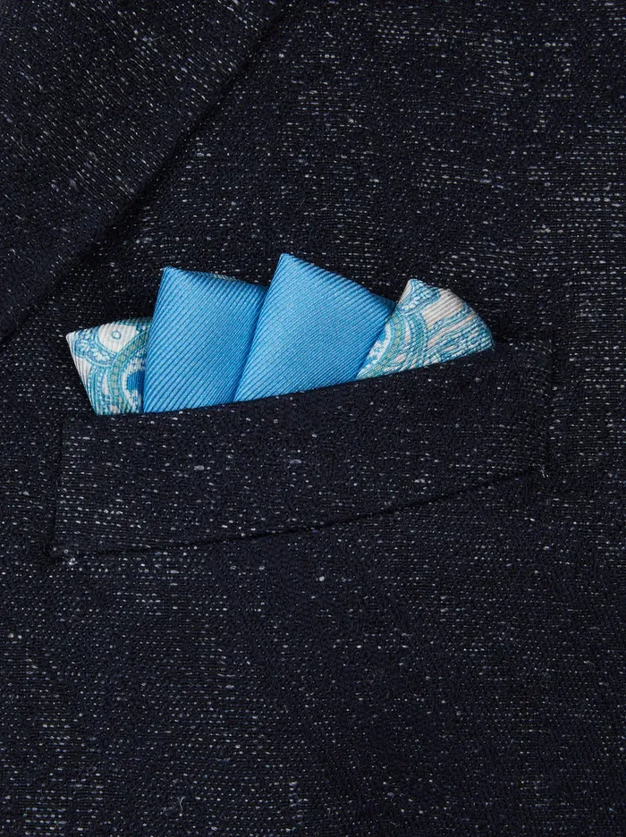Men Double Print Pocket Square Etro Ties And Pocket Squares