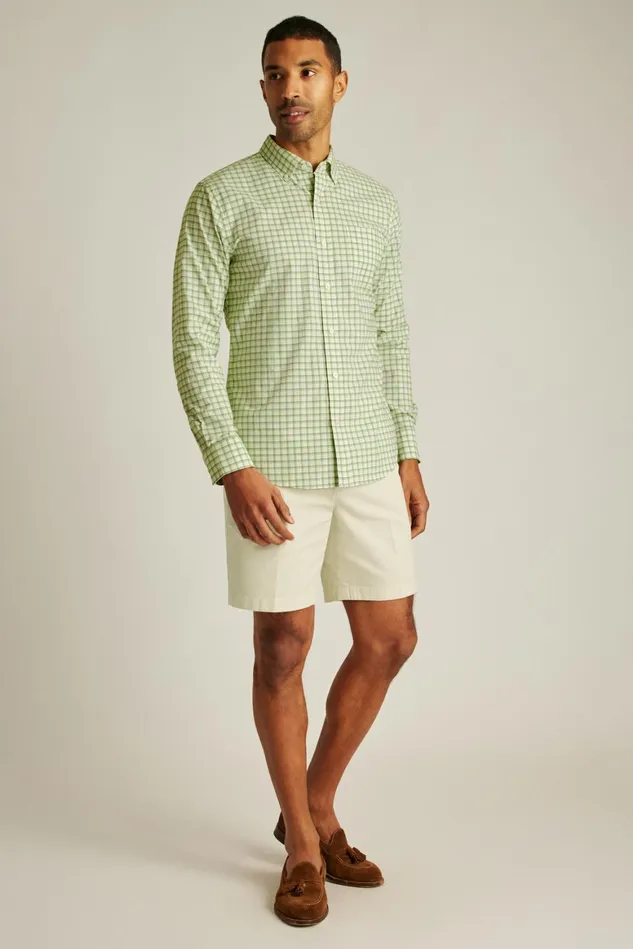 Men Everyday Shirt Ivy Green Dorsey Plaid Bonobos Casual Shirts