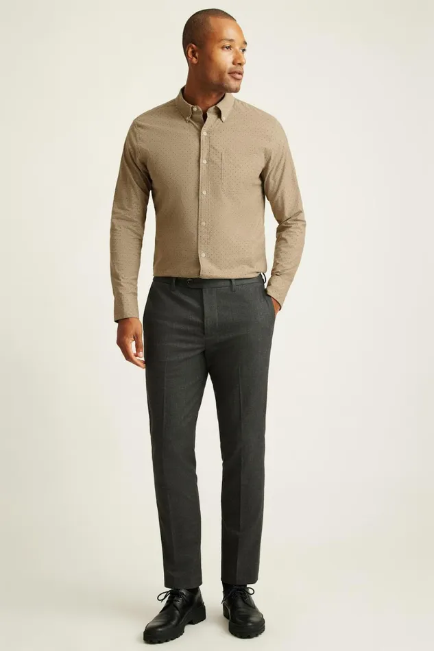 Men Everyday Shirt Khaki Dot Bonobos Casual Shirts
