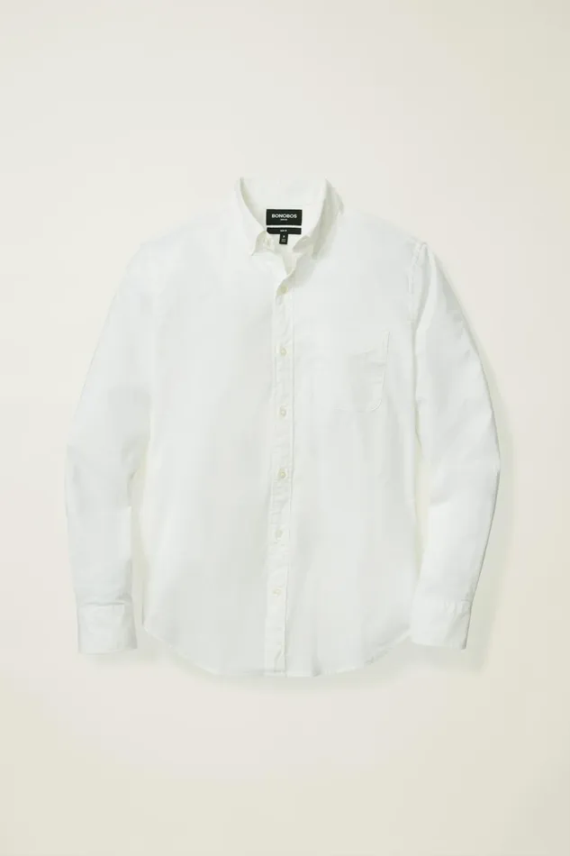 Men Everyday Shirt White End On End Bonobos Casual Shirts