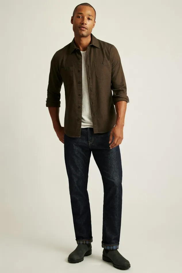 Men Fireside Flannel Lined Jean Resin Rinse Bonobos Jeans