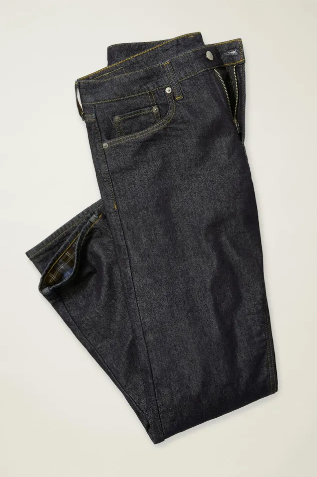 Men Fireside Flannel Lined Jean Resin Rinse Bonobos Jeans