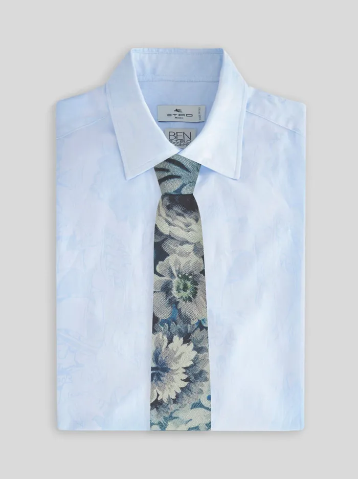 Men Floral Silk Tie Etro Ties And Pocket Squares