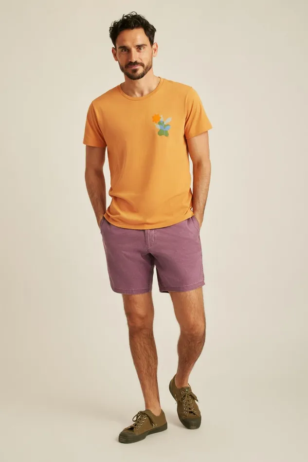 Men Graphic Tee Honey Floral Stamp Bonobos Short Sleeve Tees