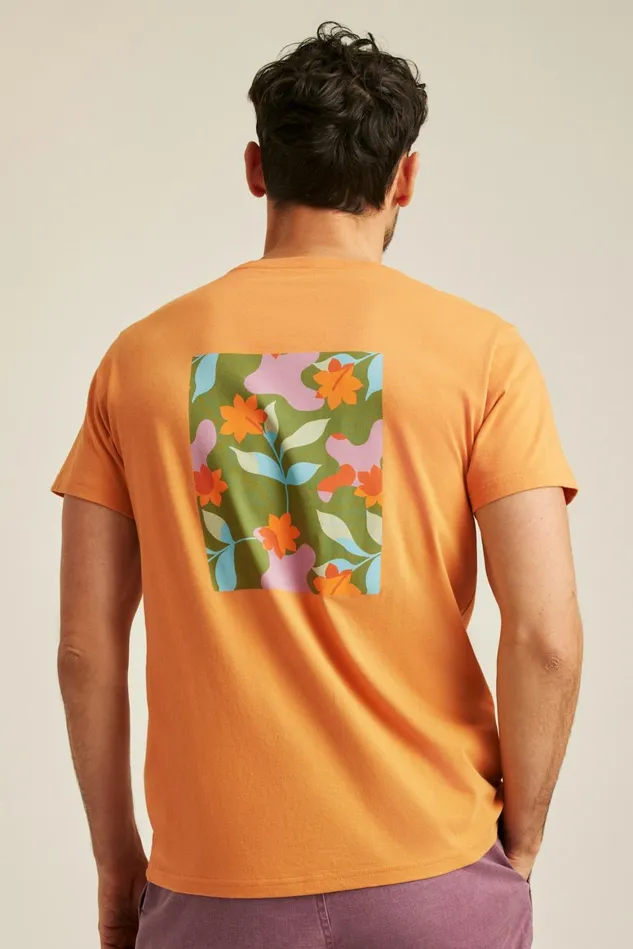 Men Graphic Tee Honey Floral Stamp Bonobos Short Sleeve Tees