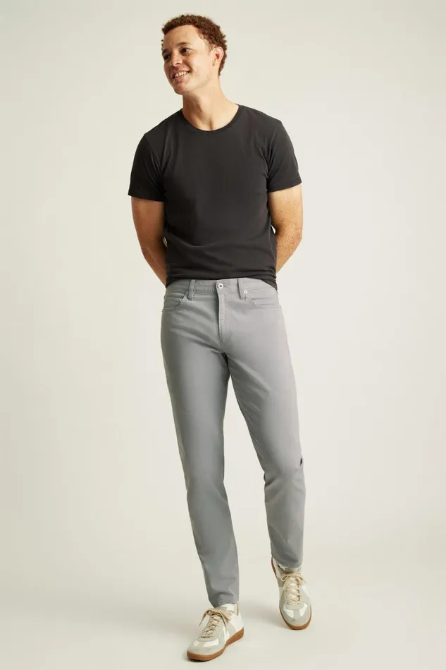 Men Italian Brushed 5Pocket Pants Monument Grey Bonobos Jeans