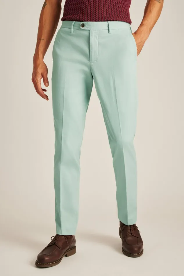 Men Italian Stretch Chinos Mint Green Bonobos Chinos