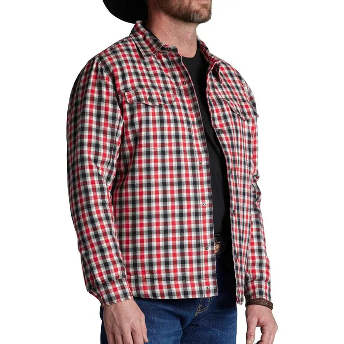 MEN Jackson Shirt Jacket Redwhiteblack Plaid Justin Boots Outerwear