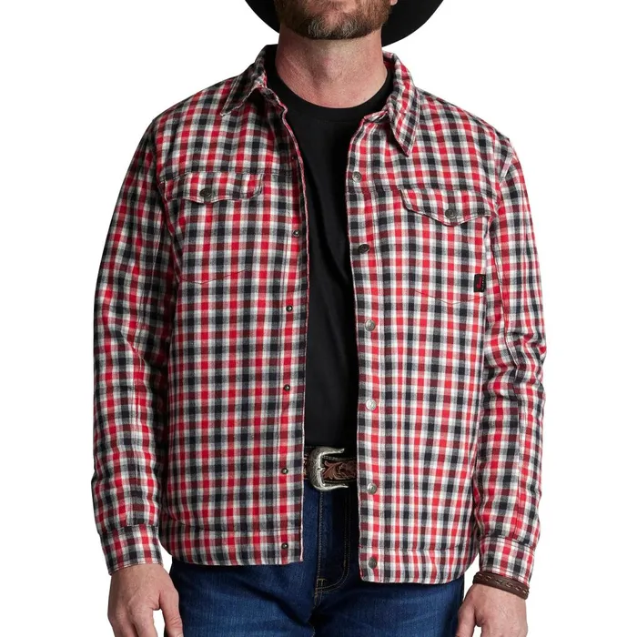 MEN Jackson Shirt Jacket Redwhiteblack Plaid Justin Boots Outerwear