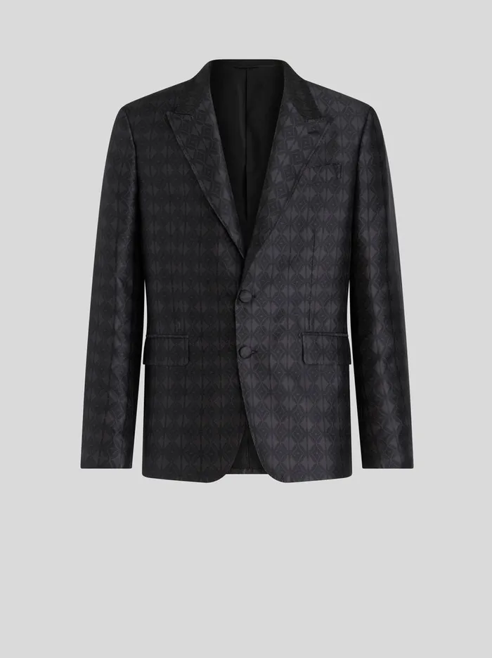 Men Jacquard Jacket With Geometric Design Etro Jackets