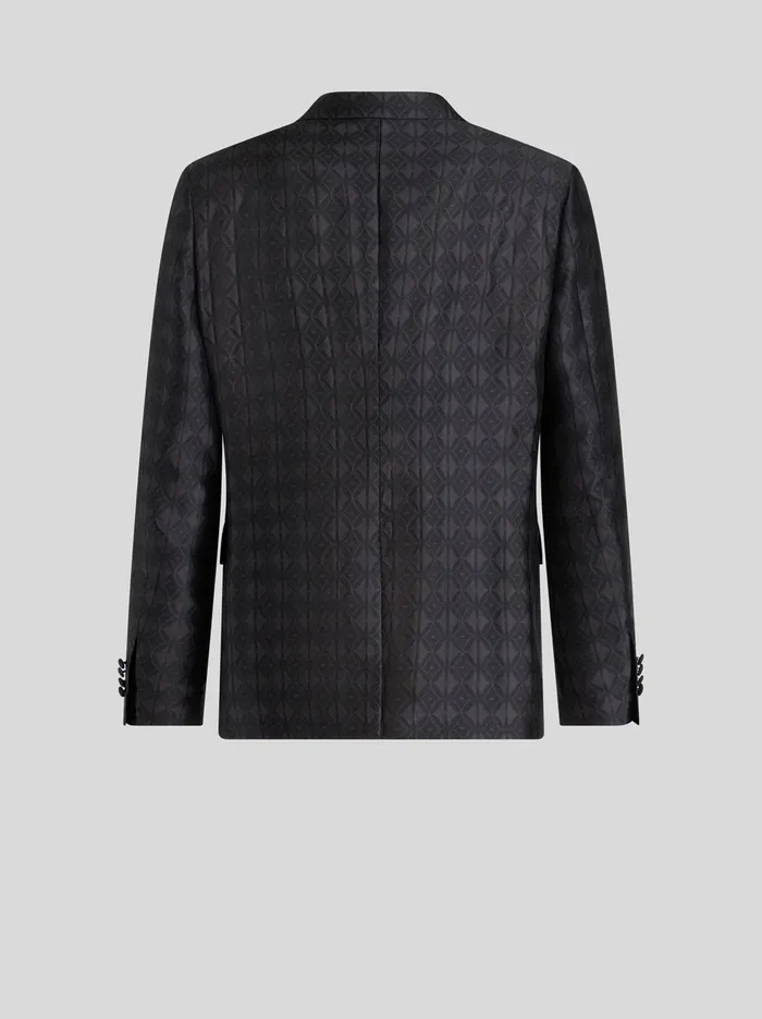 Men Jacquard Jacket With Geometric Design Etro Jackets