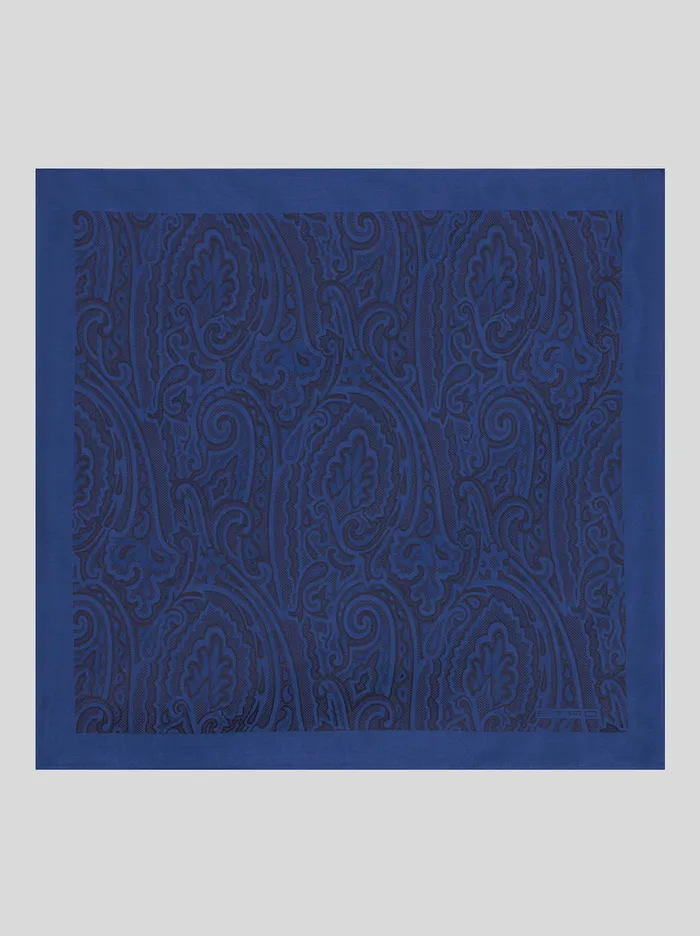 Men Jacquard Silk Pocket Square Etro Ties And Pocket Squares