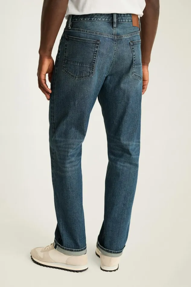 Men Japanese Stretch Selvedge Jeans Medium Blue Wash Bonobos Jeans