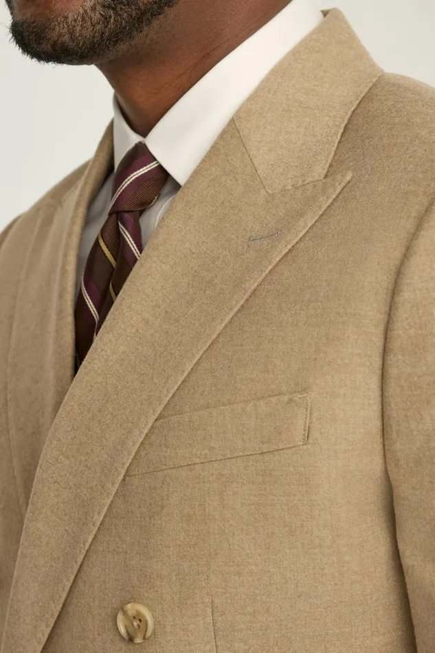 Men Jetsetter Italian Flannel Double Breasted Blazer Sand Bonobos Blazers and Sport Coats