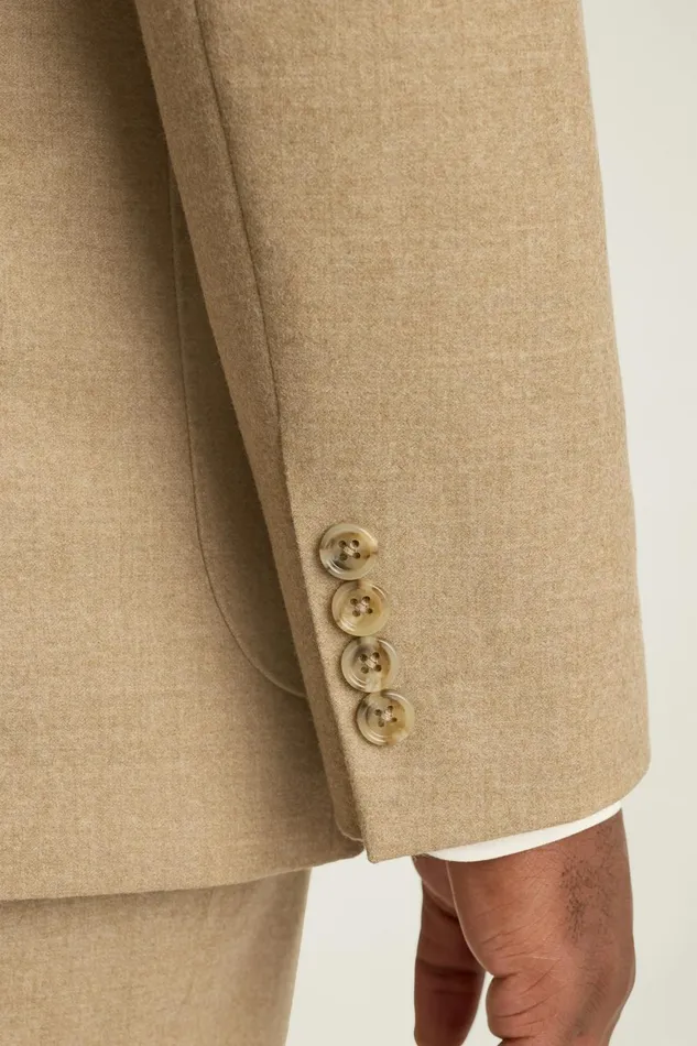Men Jetsetter Italian Flannel Double Breasted Blazer Sand Bonobos Blazers and Sport Coats