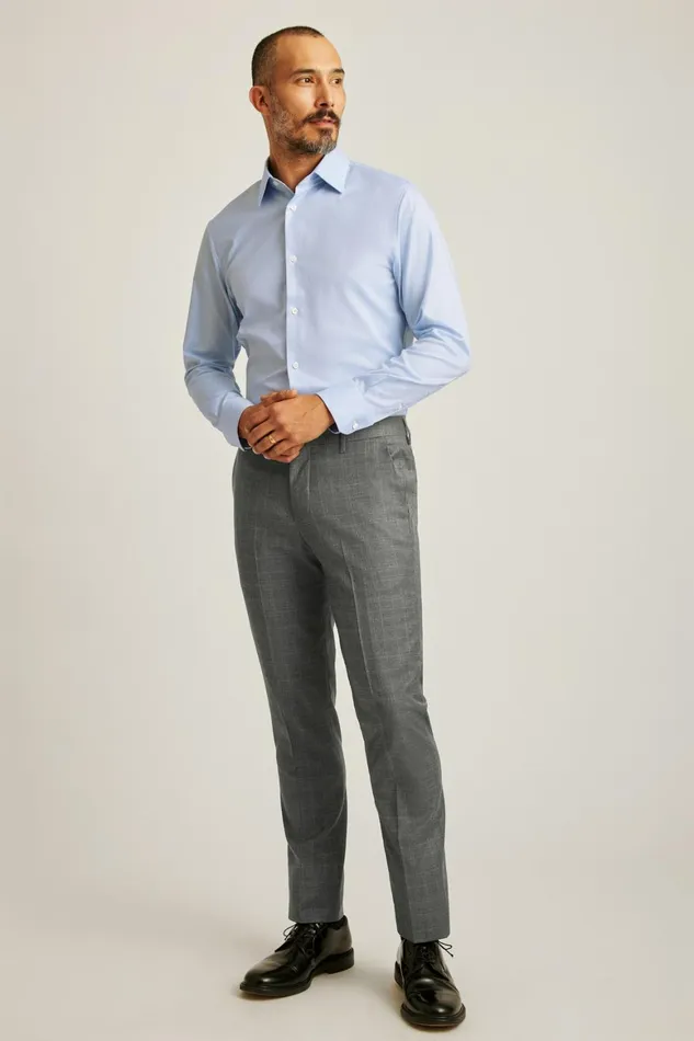 Men Jetsetter Premium Dress Shirt Blue Dobby Bonobos Formal Dress Shirts