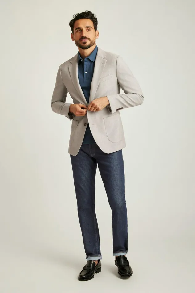 Men Jetsetter Unconstructed Italian Wool Blazer Light Grey Bonobos Blazers and Sport Coats