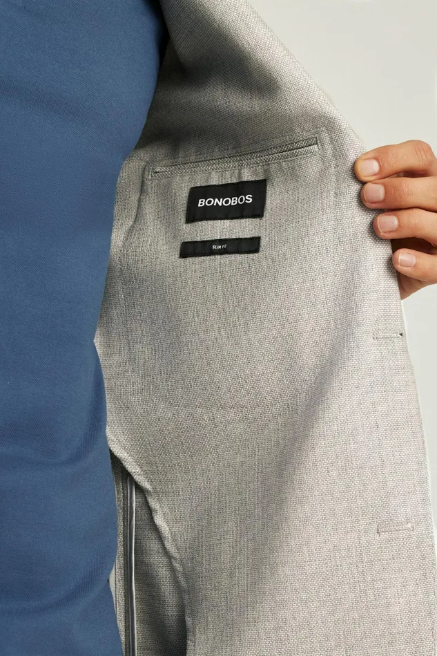 Men Jetsetter Unconstructed Italian Wool Blazer Light Grey Bonobos Blazers and Sport Coats