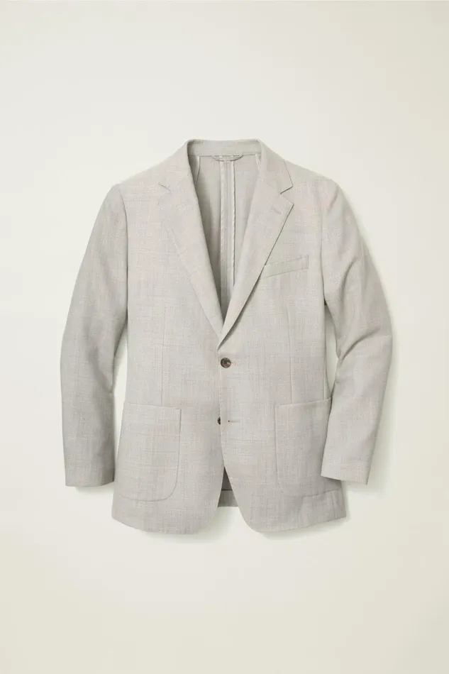 Men Jetsetter Unconstructed Italian Wool Blazer Light Grey Bonobos Blazers and Sport Coats