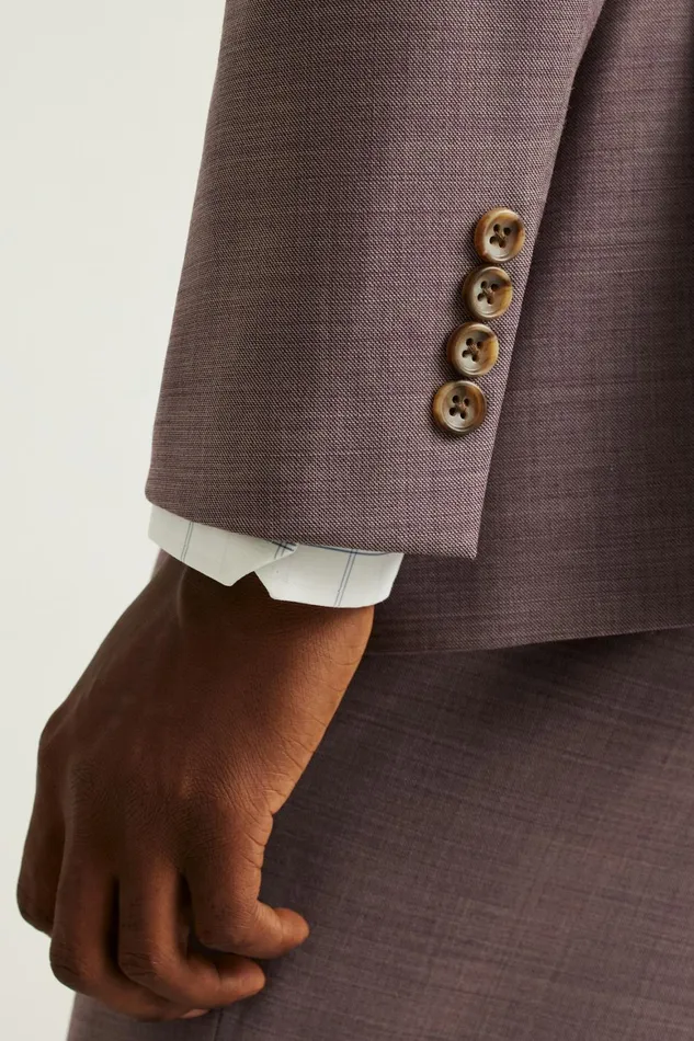 Men Jetsetter Wool Blazer Mauve Sharkskin Bonobos Blazers and Sport Coats