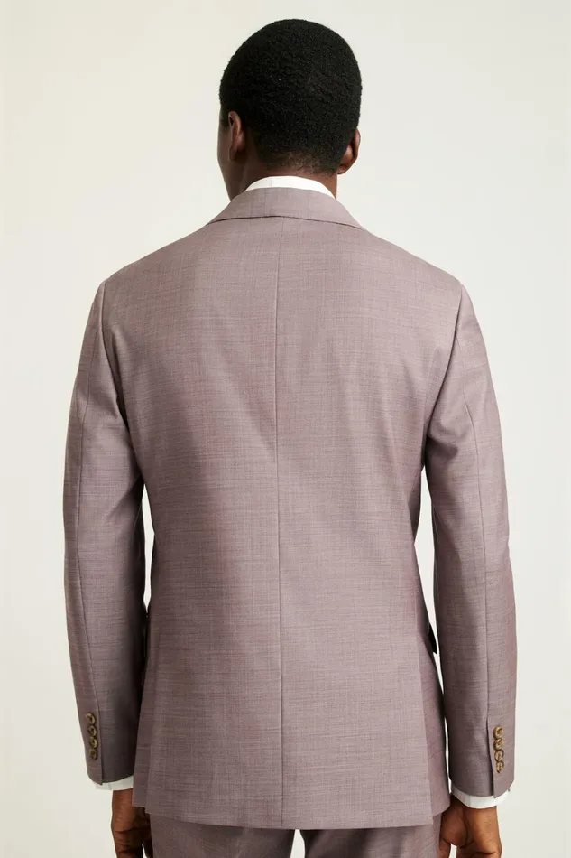 Men Jetsetter Wool Blazer Mauve Sharkskin Bonobos Blazers and Sport Coats