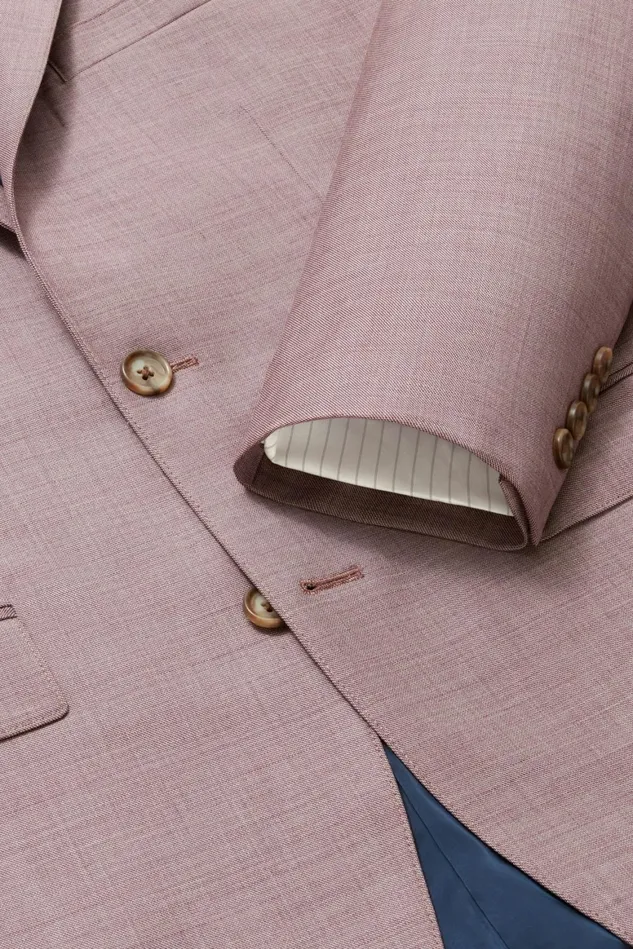 Men Jetsetter Wool Blazer Mauve Sharkskin Bonobos Blazers and Sport Coats