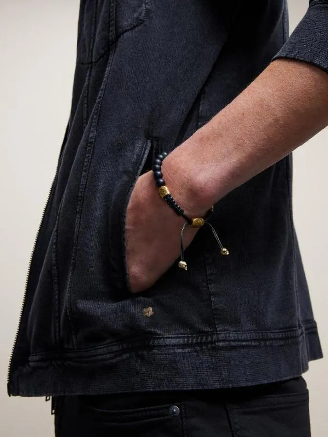 Men Jewelry John Varvatos 8MM BRASS SKULL WITH COLOR BEADS Black Men Jewelry John Varvatos 8MM BRASS SKULL WITH COLOR BEADS Black