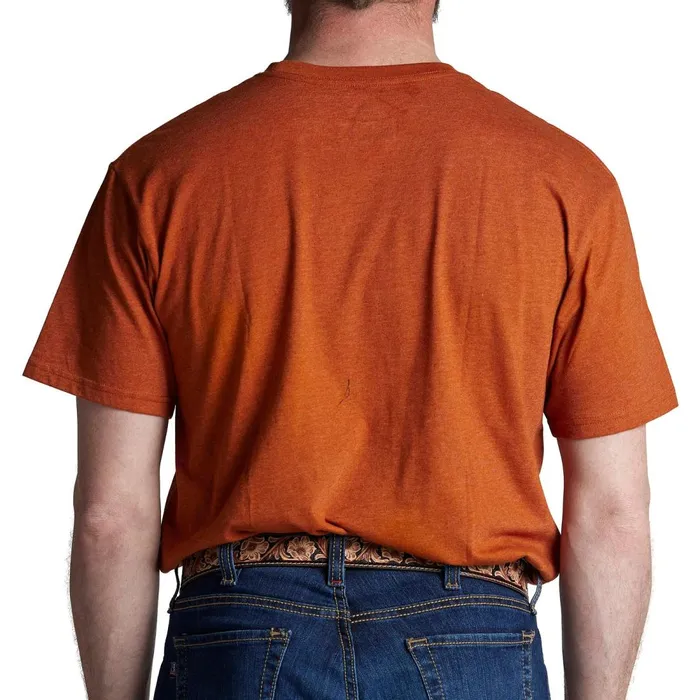 MEN Justin Logo Tee Rust Heather Justin Boots TShirts and Polos