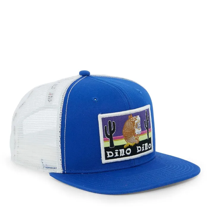 MEN Justin Texas Armadillo Cap Blue White Justin Boots Hats and Caps