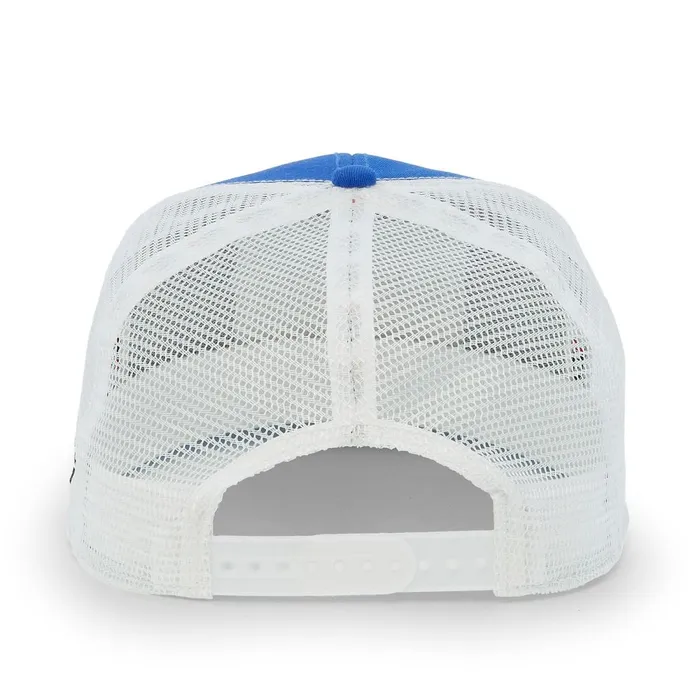 MEN Justin Texas Armadillo Cap Blue White Justin Boots Hats and Caps
