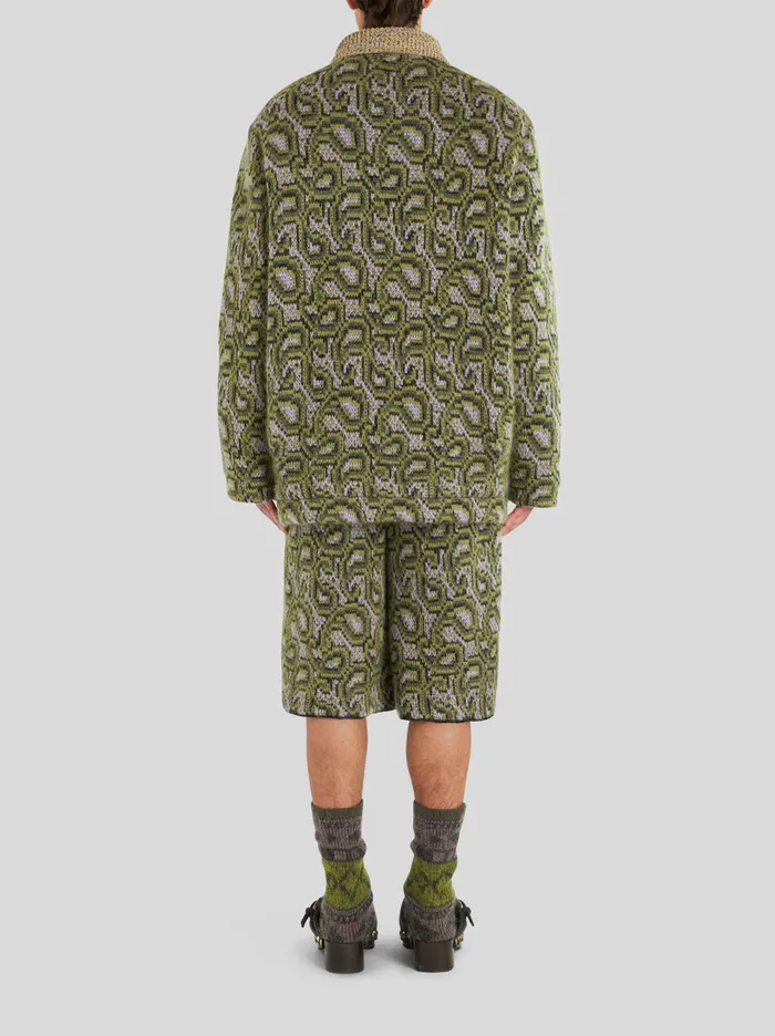 Men Knitted Paisley Jacket Etro Coats And Outerwear
