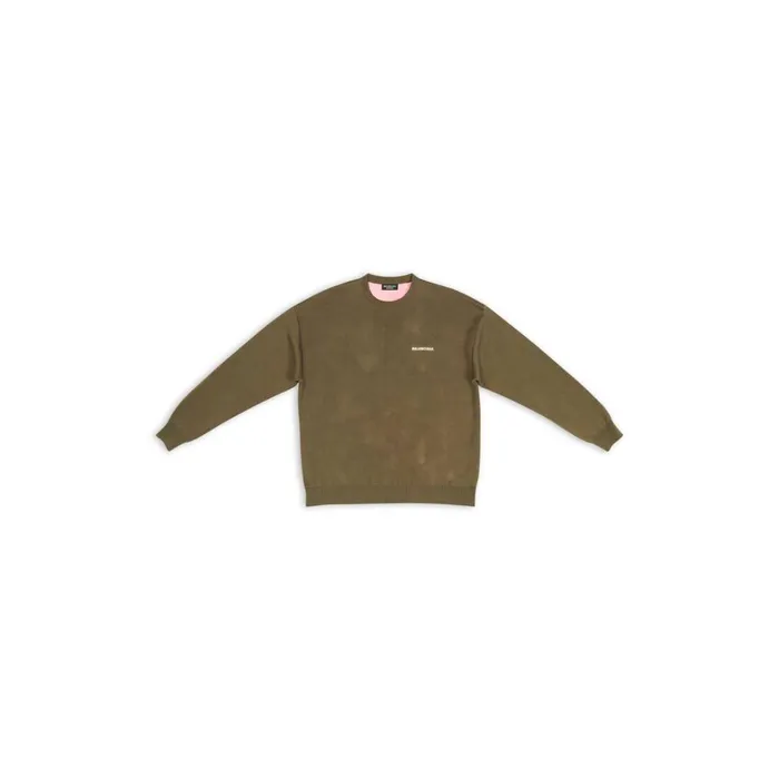 Men Knitwear Balenciaga Political Campaign Sweater In Kaki