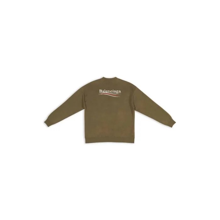 Men Knitwear Balenciaga Political Campaign Sweater In Kaki