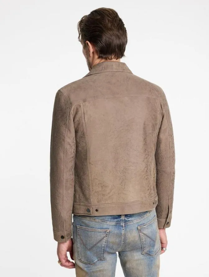 Men Leather Jackets John Varvatos DYKER TRUCKER JACKET Pavement