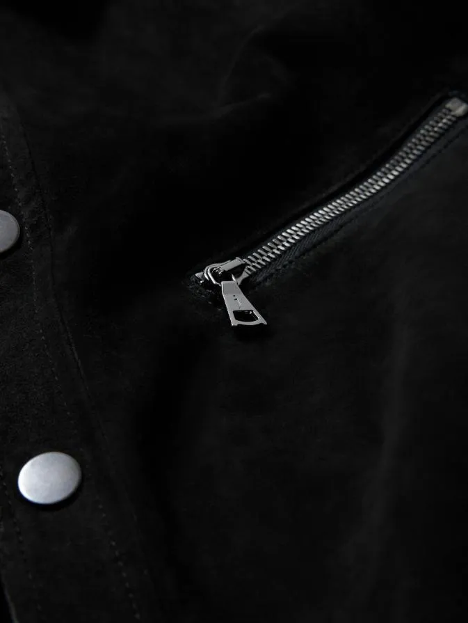 Men Leather Jackets John Varvatos KADD SHIRT JACKET Black
