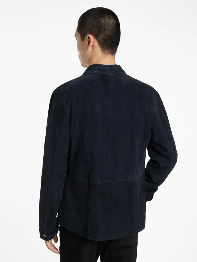 Men Leather Jackets John Varvatos KADD SHIRT JACKET Midnight