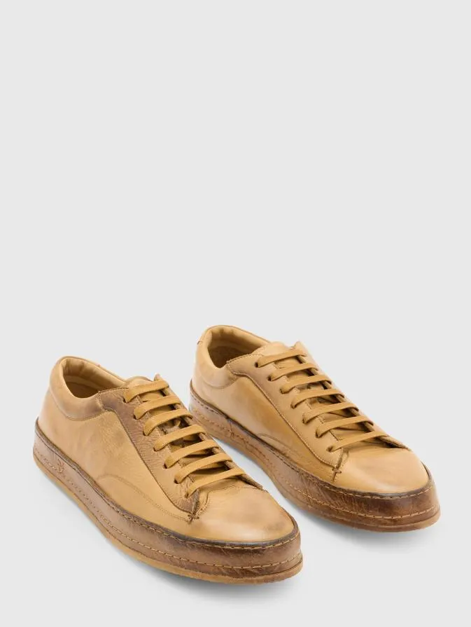 Men Leather Sneakers John Varvatos WOOSTER LOW TOP Clay