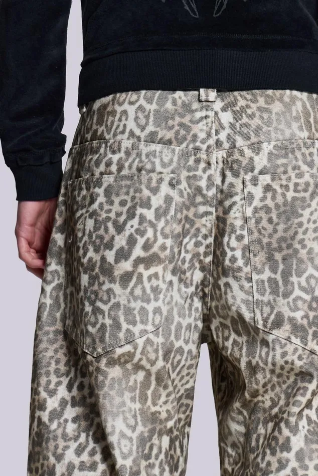 Men Leopard Fade Colossus Jean Jaded London Colossus Jeans