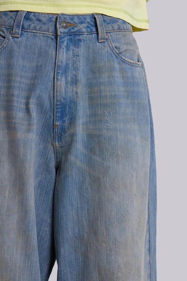 Men Light Wash Slub XL Colossus Jeans Jaded London Colossus Jeans