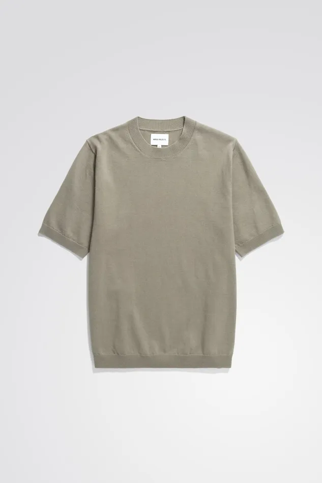 Men Norse Projects Knitwear Rhys Cotton Linen Tshirt Clay