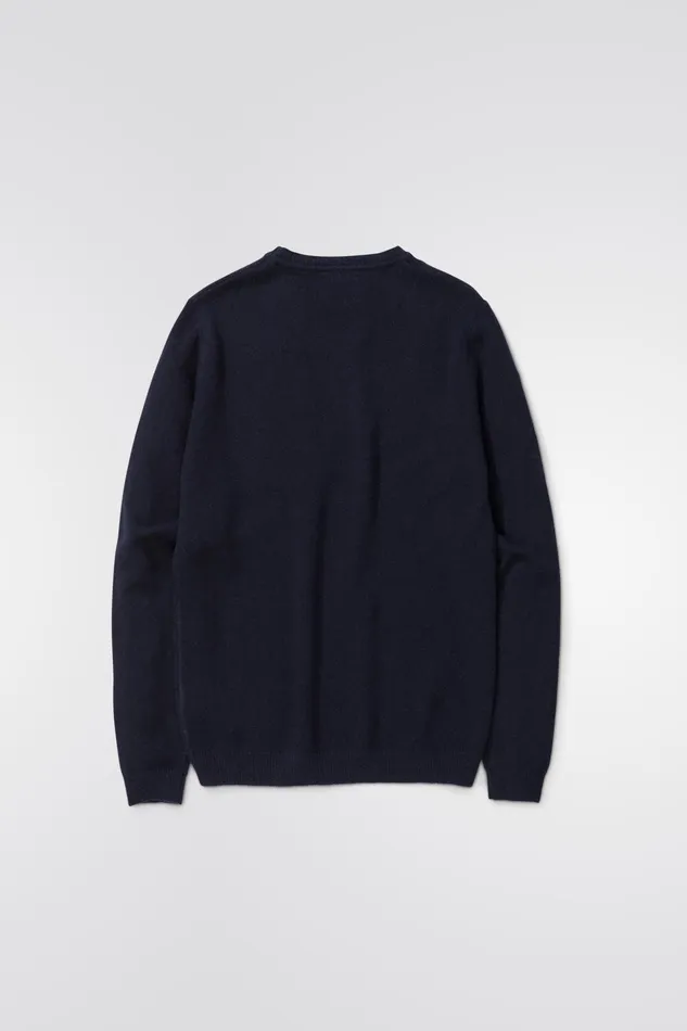 Men Norse Projects Knitwear Sigfred Merino Lambswool Sweater Dark Navy