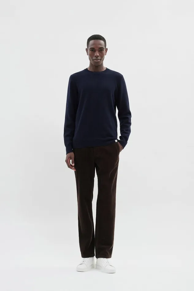 Men Norse Projects Knitwear Sigfred Merino Lambswool Sweater Dark Navy