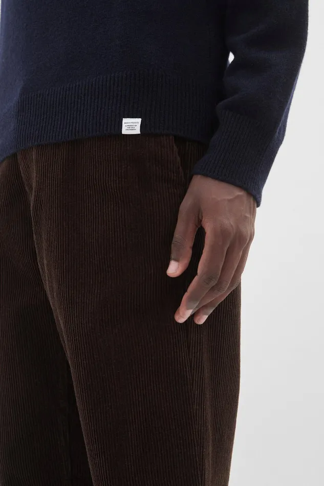 Men Norse Projects Knitwear Sigfred Merino Lambswool Sweater Dark Navy