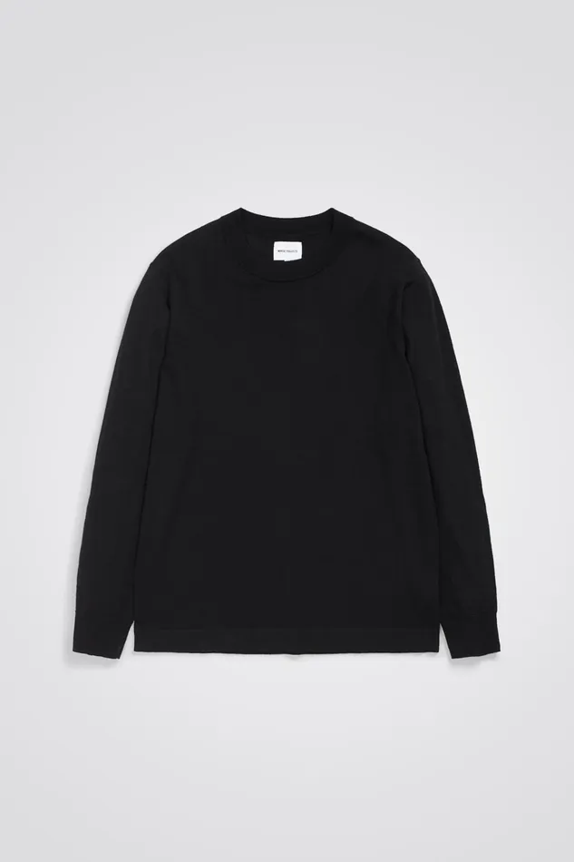 Men Norse Projects Knitwear Teis Tech Merino Sweater Black