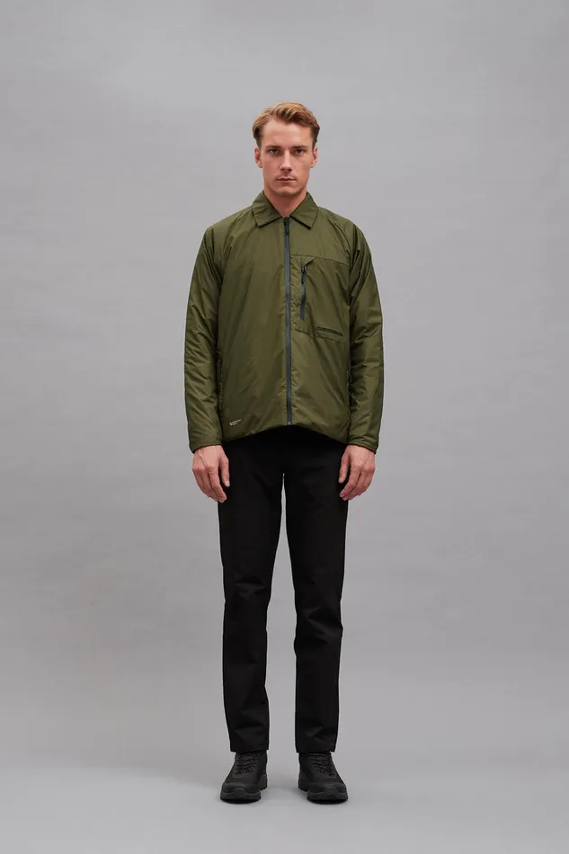 Men Norse Projects Outerwear Pertex Quantum Midlayer Shirt Army Green