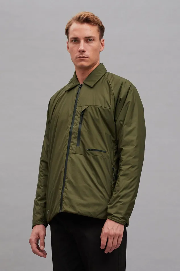 Men Norse Projects Outerwear Pertex Quantum Midlayer Shirt Army Green